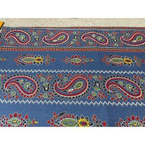 Vintage Moda Provencial Paisley Pattern Fabric Cotton 19"x44" Blue & Multicolor
